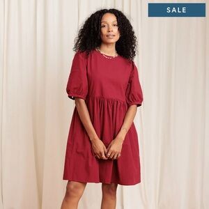Tradlands Nico 2.0 Balloon Sleeve Dress Garnet